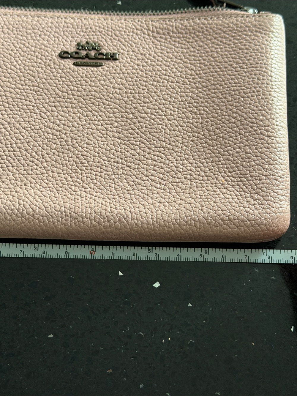 COACH Pebbled Leather Wristlet in Blush Pink - Picture 6 of 6